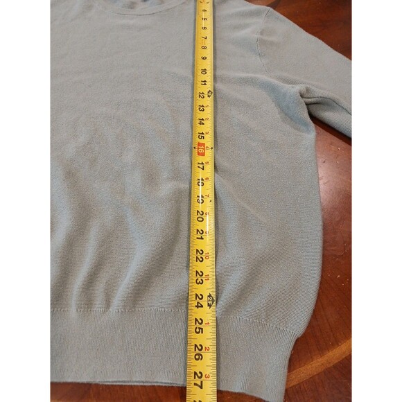 J Crew Sweatshirt Womens XL Mint Green Crew Neck Pullover Waffleknit Lightweight - Picture 11 of 12